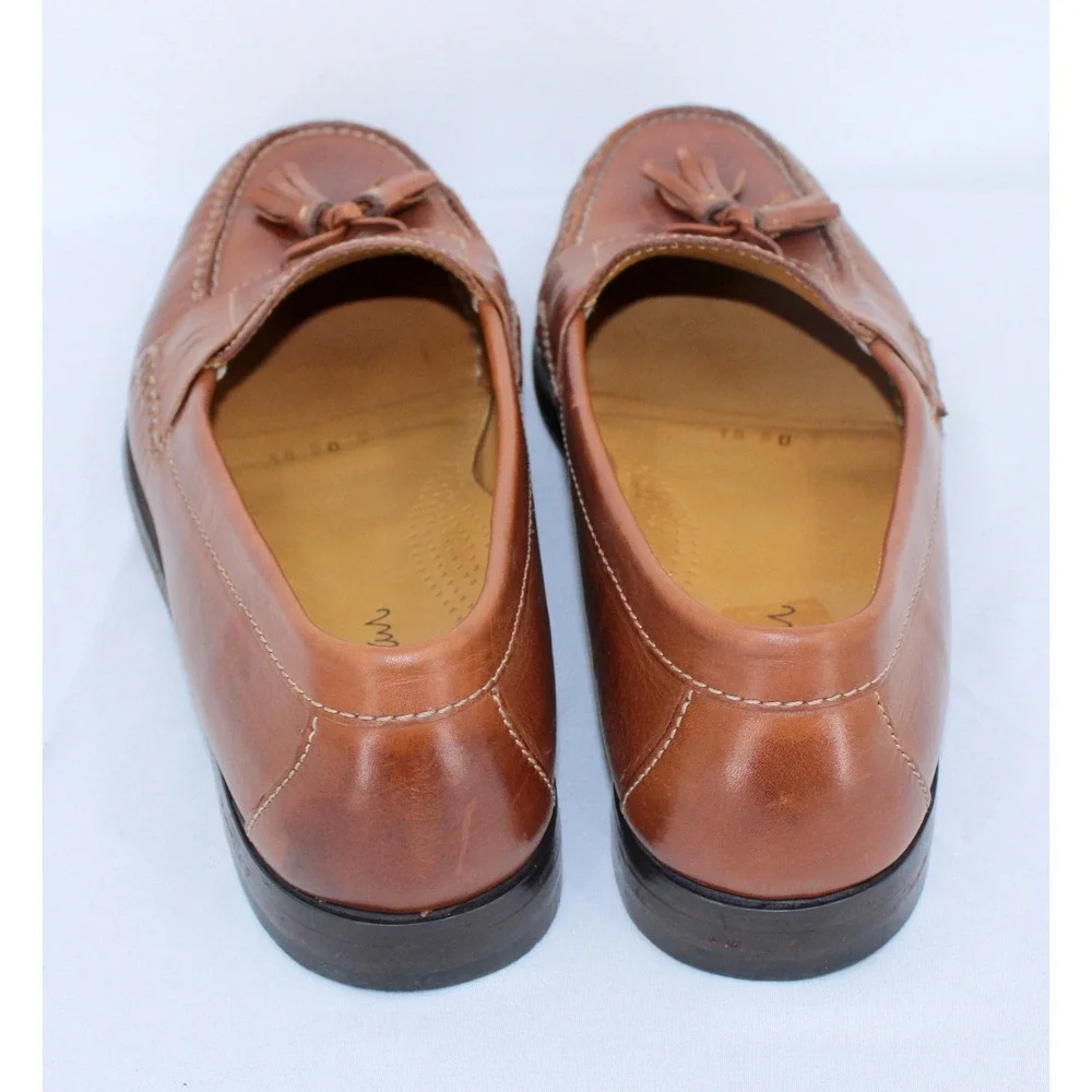 Cole Haan Mens Tassel Loafers Leather Dress Shoes Brown Size 10 D - Picture 4 of 8